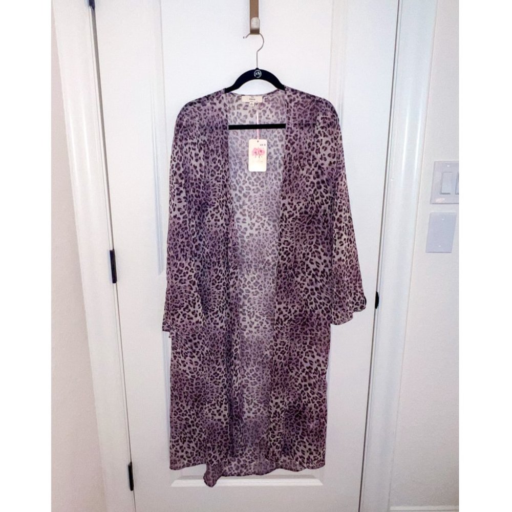Purple Leopard Duster